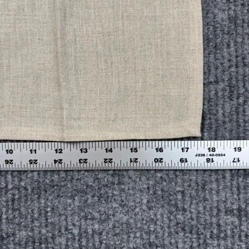 Viabrava 100%‎ Linen Embroidered Placemats Napkins 27 Pieces Abstract Coastal